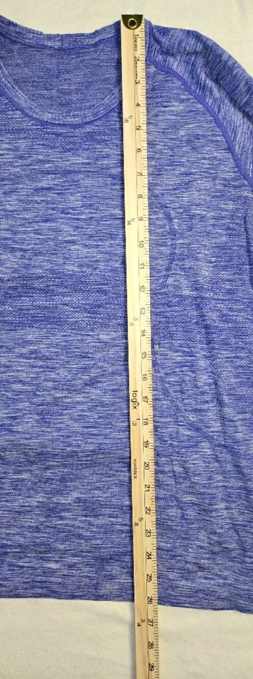 Lululemon Size Large Heathered Purple Long‎ Sleeve Athletic Top
